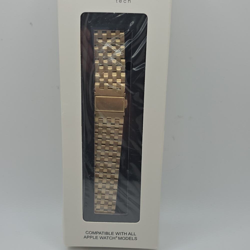 POSH tech Gold Stainless Steel Strap Band Compatible with Apple Watch